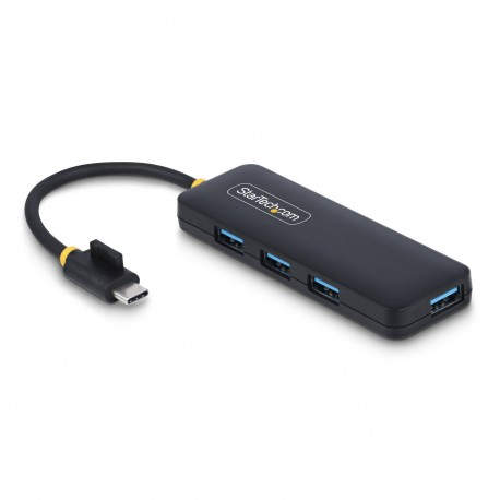 StarTech.com H5C4A-USB-HUB hub de interfaz USB 3.2 Gen 1 (3.1 Gen 1) Type-C 5000 Mbit/s Negro