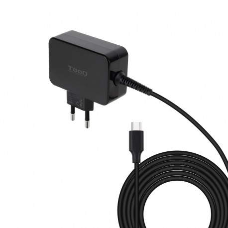 CARGADOR AUTOMATICO PORTATIL GAN USB-C PD 45W NEGRO TOOQ