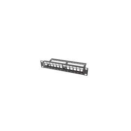PATCH PANEL LANBERG 12 PUERTOS 1U RACK 19-ORGANIZADOR MODULOS KEYSTONE NEGRO