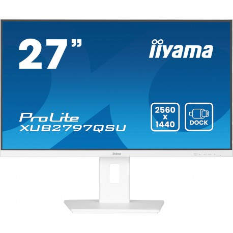 iiyama ProLite XUB2797QSU-W2 pantalla para PC 68,6 cm (27'') 2560 x 1440 Pixeles Quad HD LED Blanco