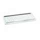 KX teclado RF inalámbrico QWERTZ Alemán Plata, Blanco