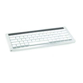 KX teclado RF inalámbrico QWERTZ Alemán Plata, Blanco