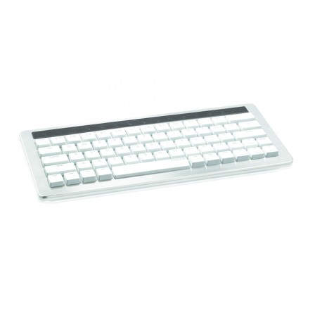 KX teclado RF inalámbrico QWERTZ Alemán Plata, Blanco