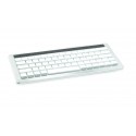 KX teclado RF inalámbrico QWERTZ Alemán Plata, Blanco