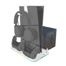Mars Gaming MPS5-B2, Soporte RGB para PS5 Slim Estándar y Digital, 1x Ventilador