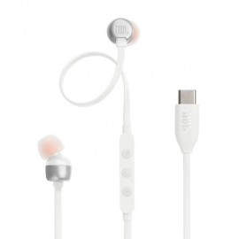 JBL - JBL Tune 310C Auriculares Alámbrico Dentro de oído Llamadas/Música USB Tipo C Blanco - JBLT310CWHT