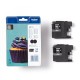 Brother LC123BKBP2 cartucho de tinta 2 pieza(s) Original Negro