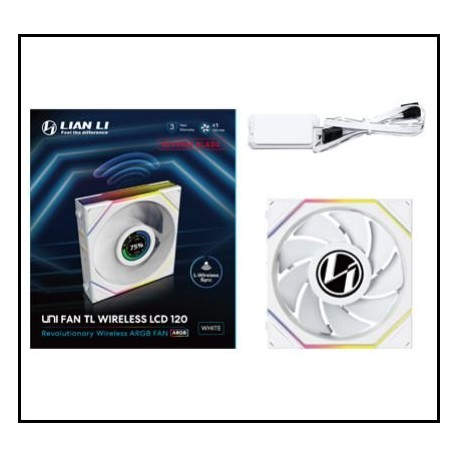 VENTILADOR 120X120 LIAN LI UNIFANTL-LCD WIRELESS WHITE R