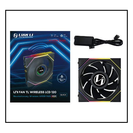 VENTILADOR 120X120 LIAN LI UNIFANTL-LCD WIRELESS BLACK R