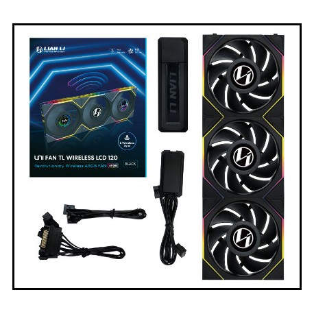 VENTILADOR 120X120 LIAN LI UNIFAN TL-LCD WIRELESS WHITE