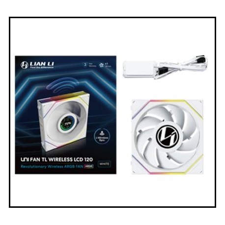 VENTILADOR 120X120 LIAN LI UNIFAN TL-LCD WIRELESS WHITE