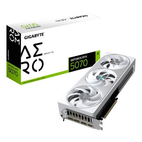 GIGABYTE GeForce RTX 5070 AERO OC 12G Tarjeta Gráfica - 12GB GDDR7, 192 bits