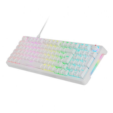 TECLADO MECANICO MKPRO SWITCH LINEAR SILENT RGB BLANCO MARS GAMING