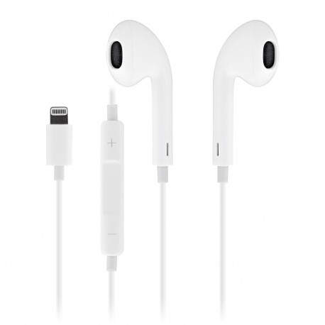 WAY- AURICULAR DE BOTON ( SEMI INTRA) CON CABLE Y CONEXION IPHONE ( LIGTHNING)-