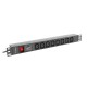 Lanberg PDU-08I-0200-C20-BK unidad de distribución de energía (PDU) 8 salidas AC 1U Negro