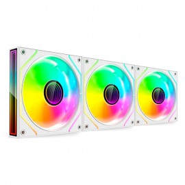 KIT 3 VENTILADORES AUXILIAR MF-3D PRO BLANCO MARS GAMING