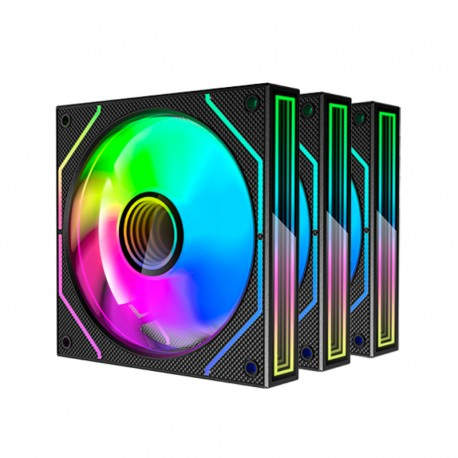 KIT 3 VENTILADORES AUXILIAR MF-3D PRO NEGRO MARS GAMING