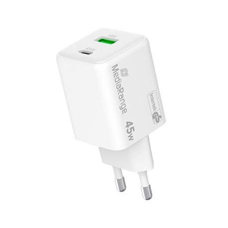 CARGADOR MEDIARANGE DUAL USB-A Y USB-C 45W