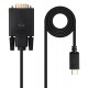 Nanocable Cable Conversor USB-C/M a VGA/M, 1.8 m, Negro