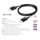 CLUB3D DisplayPort 2.1 Bi-Directional VESA DP80 Certified Cable 4K240Hz, 8K60Hz or 10K30Hz M/M 1.2m/3.94ft