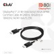 CLUB3D DisplayPort™ 2.1 Cable certificado VESA DP80 bidireccional 4K240Hz, 8K60Hz u 10K60Hz M/M 1.6m/5.25ft