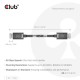 CLUB3D DisplayPort™ 2.1 Cable certificado VESA DP80 bidireccional 4K240Hz, 8K60Hz u 10K60Hz M/M 1.6m/5.25ft