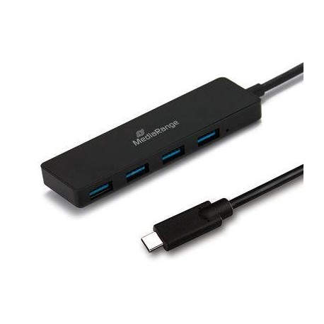 MediaRange MRCS508 hub de interfaz USB 3.2 Gen 1 (3.1 Gen 1) Type-C 5000 Mbit/s Negro