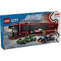 Lego city formula 1 camión con coches de f1 rb20 y amr24 - 60445